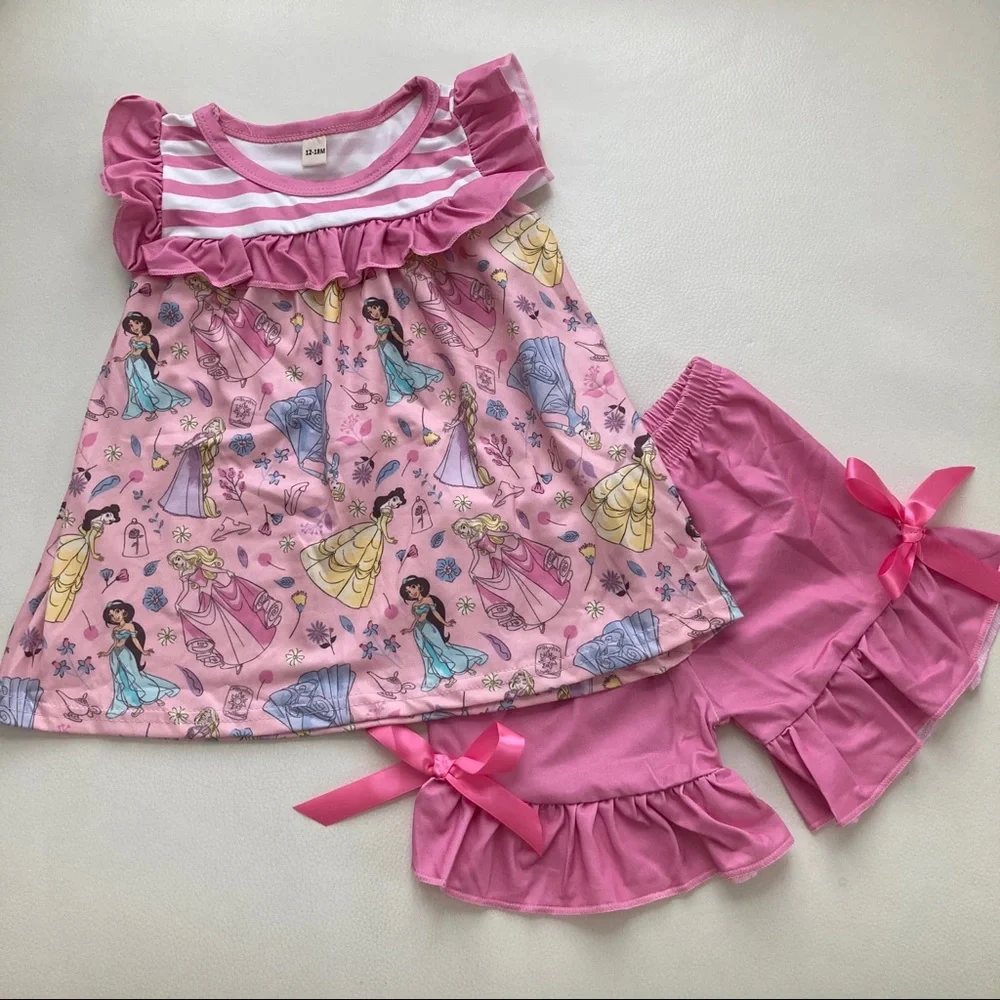 Boutique Princess Belle Jasmine cute Shorts set - Picture 4 of 9